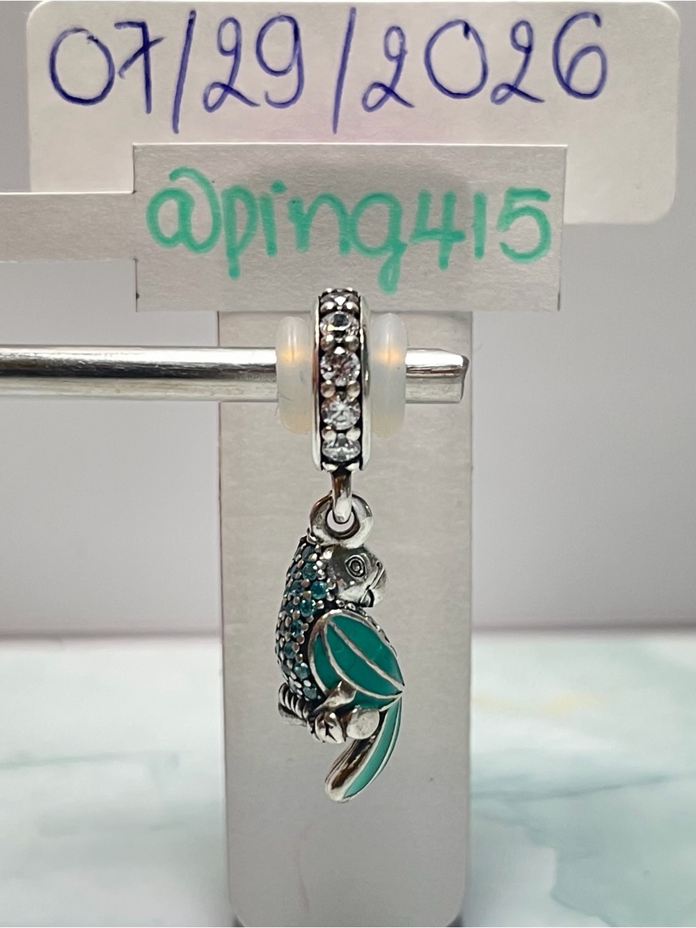 Pandora Tropical Parrot Dangle - Picture 2 of 11